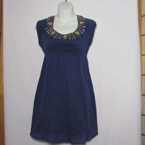 Anthropologie Feather Bone XS Dress Embroidered XS